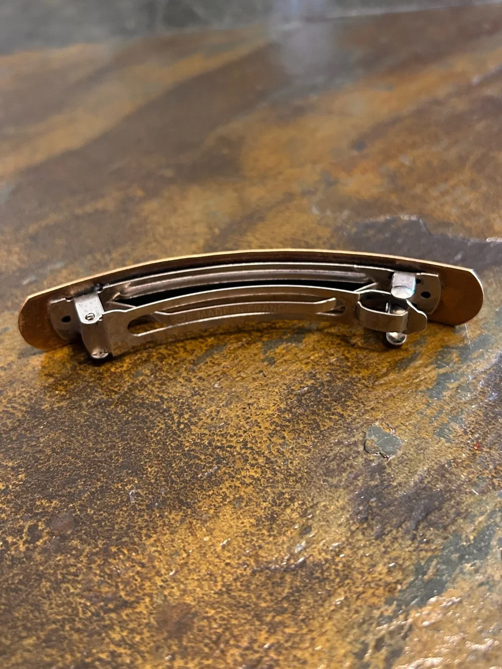 Vintage Made in France 🇫🇷 Copper-Tone Engraved Hair Barrette